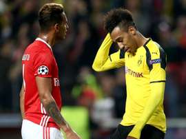 Aubameyang lamenting his missed penalty. Goal