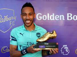 Aubameyang is happy to share trophy with two fellow Africans. GOAL