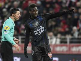 Balotelli was booked for complaining about racist abuse. GOAL