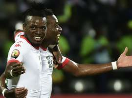Bertrand Traore celebrating. Goal