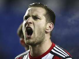 Billy Sharp scored 3 to put Sheffield United top. GOAL