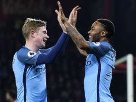 Bournemouth Manchester City Sterling De Bruyne