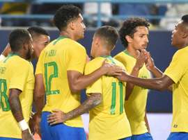 Brazil celebrate 2018. Goal