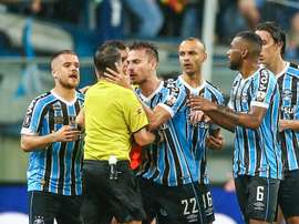 VAR Drame with Bressan pictured. GOAL