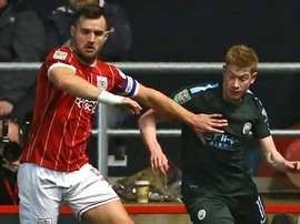 Bristol City, Bailey Wright, Manchester City, Kevin De Bruyne. GOAL