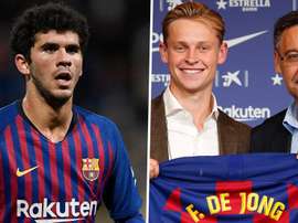 Carles Alena Frenkie de Jong Josep Bartomeu Barcelona
