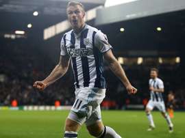 Chris Brunt celebrating one of his goals for West Brom. Goal
