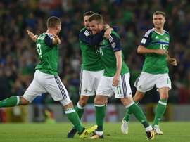 Brunt's free kick helped Northern Ireland to a 2-0 win. GOAL