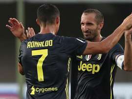 Cristiano Ronaldo and Giorgio Chiellini together at Juve. GOAL