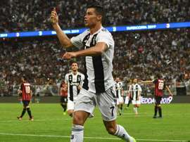 Ronaldo's header proved to be pivotal in the clash with Milan. GOAL
