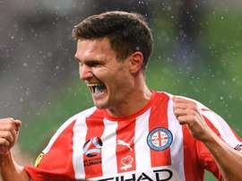 Curtis Good scored the first goal for Melbourne City in their 3-1 win over Central Coast. GOAL