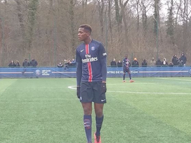 Dan-Axel Zagadou, lors d'un match avec le PSG. AFP