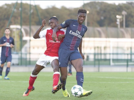 Dan-Axel Zagadou, joueur de l'équipe de CFA du PSG. AFP