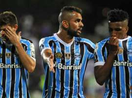 Os jogadores do Grêmio saíram insatisfeitos de Montevideu. GOAL