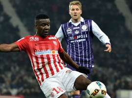 Dialo Guidileye dans le match de Ligue 1 entre Nancy et Toulouse. AFP