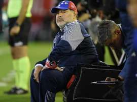 Maradona reveals Newell's dream after watching Gimnasia win from pitch-side throne