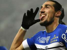 Enzo Crivelli dans le match du Rennes - Bastia de Ligue 1. Goal