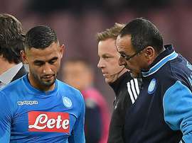 Ghoulam hobbled off in the first half of the loss to City. GOAL
