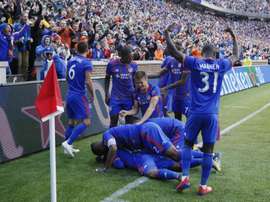 FC Cincinnati celebrate a goal. AFP