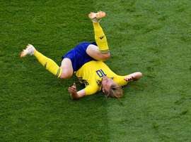 Forsberg fica devendo contra a Inglaterra.Goal