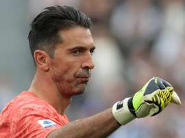 Juventus goalkeeper Buffon matches Maldini appearance record. GOAL