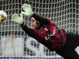 Donnarumma a picture of mature calm amid derby noise. GOAL