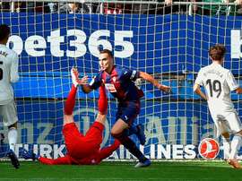Escalante in goal contro il Real Madrid. Goal