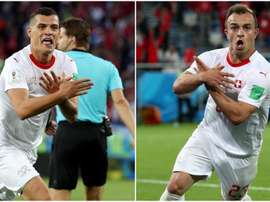 Xhaka e Shaqiri foram punidos por uma comemoração politica. Goal