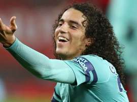Guendouzi suffered a bizarre foul from United's Fellaini on Wednesday. GOAL