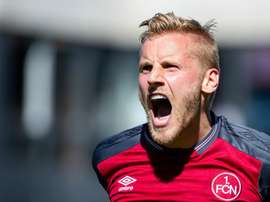 Hanno Behrens scored in the first half for Nurnberg. GOAL