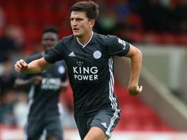 Harry Maguire is still focussed on Leicester despite transfer talk. GOAL