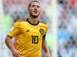 Hazard back in Belgium kit. GOAL