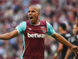 Sofiane Feghouli, lors d'un match de Premier League avec West Ham. AFP