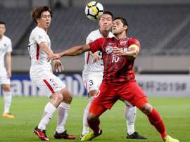 Hulk found the net for Shanghai against the Antlers. AFP