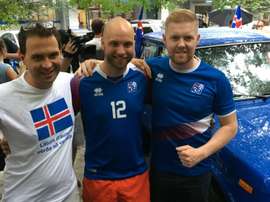 These Iceland fans made a daring trip. GOAL