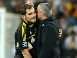 Casillas takes swipe at Mourinho after United lose at Liverpool.
