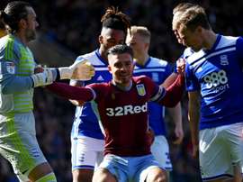 Jack Grealish was brutally floored by a pitch invader. GOAL