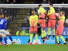 He thinks they should have had a penalty. GOAL