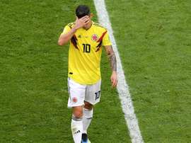 Rodriguez left the pitch with an injury. GOAL