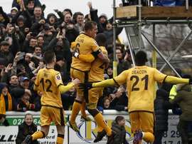 Jamie Collins of Sutton celebrating. Goal