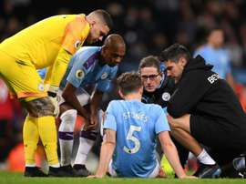 Man City defender Stones misses Zagreb trip. AFP