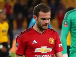 A dejected Mata after the defeat to Wolves on Saturday. GOAL