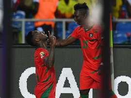 Juary Soares celebrates his goal against Gabon. Goal