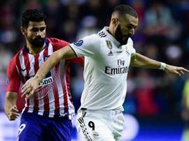 Karim Benzema, Diego Costa, Real Madrid-Atletico Madrid UEFA Super Cup.