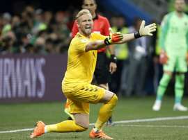 O goleiro Schmeichel teve um grande desempenho contra a Croácia. Goal