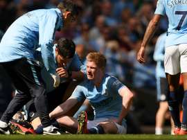 De Bruyne was once again escorted out because of an injury. GOAL