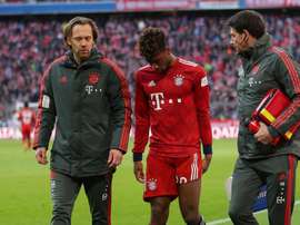 Coman lasted just nine minutes of the match against Hertha. GOAL