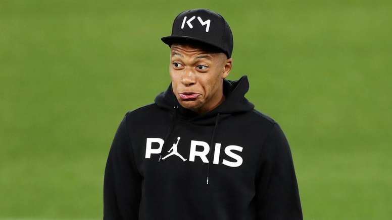 Mbappe was sent off for a wreckless push. GOAL