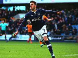 Lee Gregory opened the scoring against Wolves. GOAL