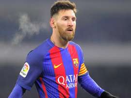 Leo Messi dans le match de Coupe du Roi entre Real Sociedad et Barcelone. AFP